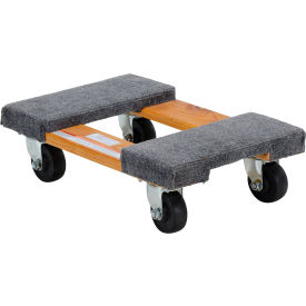Hardwood Carpet End Dolly with Hard Rubber Casters, 900 lb. Capacity, 18" x 12" view 2