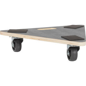 Vestil Manufacturing HDOS-TRI-18-300 Hardwood Dolly with 16-1/2" x 18-1/2" Triangular Solid Wood Deck, 300 Lb. Capacity image.