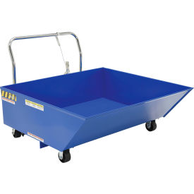 Vestil Steel Low Profile Parts Hopper 1/2 Cu. Yd. 2000 lb. Capacity Blue 