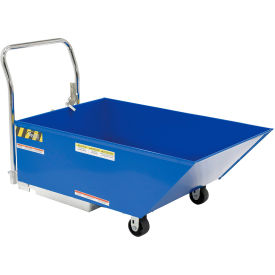 Vestil Steel Low Profile Parts Hopper 1/3 Cu. Yd. 2000 lb. Capacity Blue 