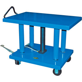 Steel Hydraulic Post Table, 24''W x 36''L Platform, 6000 lb. Capacity, Blue view 2