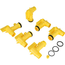 Vestil Polyethylene Jumbo Manual Drum Faucet 2" Bung Pack of 6 