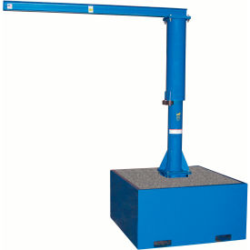 Vestil Manufacturing JIB-CB-50-8-10-BC Vestil™ Portable Jib Crane With Filled Base, 500 lb. Cap, 112-1/8"H Span, 120-1/16"H Under Beam image.