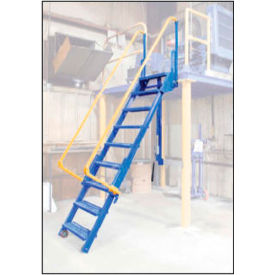 Vestil Manufacturing LAD-FM-108 Folding Mezzanine Ladder, 108"H image.