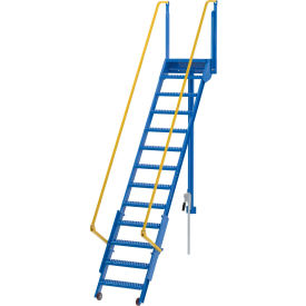 Vestil Manufacturing LAD-FM-120 Folding Mezzanine Ladder, 120"H image.