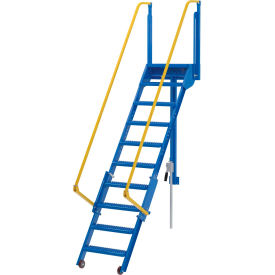 Vestil Manufacturing LAD-FM-96 Folding Mezzanine Ladder, 96"H image.