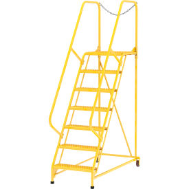 Vestil Manufacturing LAD-MM-7-G-YL Maintenance Ladder - 7 Step Grip-Strut - Yellow image.