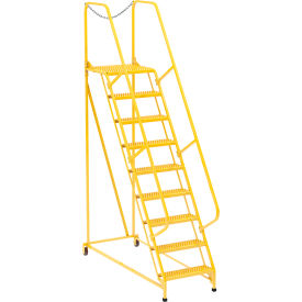 Vestil Manufacturing LAD-MM-9-G-YL Maintenance Ladder - 9 Step Grip-Strut - Yellow image.