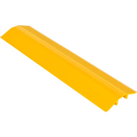 Vestil Manufacturing LHCR-36-Y Extruded Aluminum Hose & Cable Crossover, Yellow, 35-7/8" x 9-1/8" x 1-1/2" image.