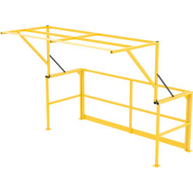 Steel Mezzanine Safety Double Wide Gate, 108-1/2"W x 79-5/16"D x 80-1/16"H view 2