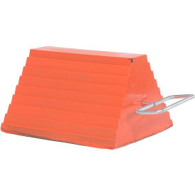 Molded Rubber Wheel Chock with Handle, 9-1/4"L x 8"W x 6"H view 2
