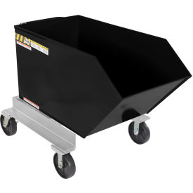 Steel Portable Tilting Hopper, 1/2 Cu. Yd., 2000 lb. Capacity, Black view 2