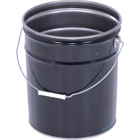 Steel Open Head Pail, 5 Gallon Capacity, Black view 2