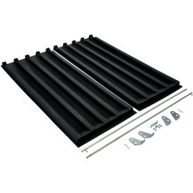 Polyethylene Heavy Duty D-Style Hopper Lid For 2 Cu. Yd. Hoppers, Black view 2