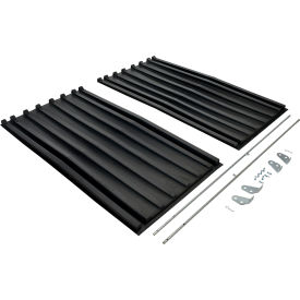 Polyethylene Heavy Duty D-Style Hopper Lid For 2-1/2 Cu. Yd. Hoppers, Black view 2