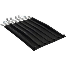 Polyethylene Heavy Duty D-Style Hopper Lid For 1/2 Cu. Yd. Hoppers, Black view 2