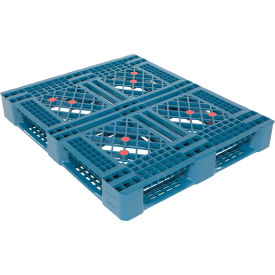 Vestil High Density Polyethylene Pallet 4-Way Entry 48" x 40" 7054 lb. Stat. Capacity Blue 