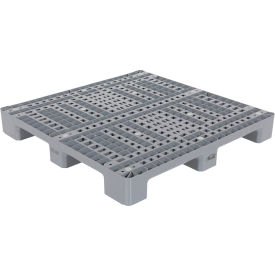 HDPE Solid Top Rackable Pallet/Skid, 4-Way Entry, 47-1/2"x47-1/2", 13000 lb. Cap., Black view 2