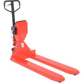 Vestil Low Profile Pallet Truck w/ Scale and Printer 5000 lb. Cap. 22-3/8"W x 48"L Forks 