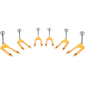 Steel Economy Pallet Truck, 4400 lb Cap, 27"W x 48"L Forks, 6 Pack view 2