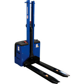 Vestil Steel Pramac DC Powered Narrow Mast Stacker Fixed Forks 59-1/2" Lift 2200 lb. Cap. 
