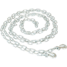 Vestil 1/4" Chain with Grab Hook 6000 lbs Pulling Capacity 20 Steel Silver 