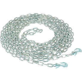 Vestil 1/4" Chain with Grab Hook 6000 lb. Pulling Capacity 40 Steel Silver 