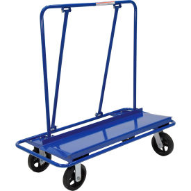 Steel Drywall/Panel Cart with Rubber Wheels, 48"L x 23"W x 48"H, 3000 lb. Cap., Blue view 2