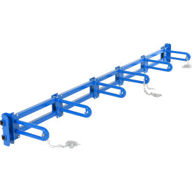 Vestil Manufacturing PRSR-96-5B Vestil Steel Vertical Bar Storage Rack, 14-1/4" x 101" x 9", Blue image.