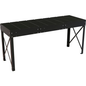 Steel Personnel Work Platform, 40" Tall, 36-1/8"W x 108-3/8"L, Black view 2