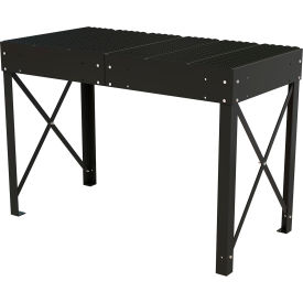 Steel Personnel Work Platform, 40" Tall, 36-1/8"W x 72-1/4"L, Black view 2