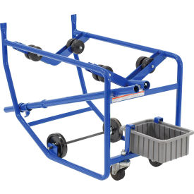 4-Wheel Steel Revolving Drum Cart, Polyolefin Wheels, 1000 lb Capacity view 2