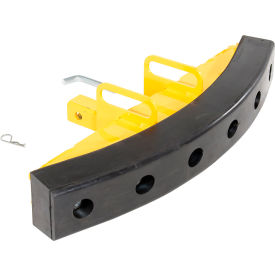 Steel/Rubber Push Bumper, Attachment to 2" Receiver, Yellow/Black view 2