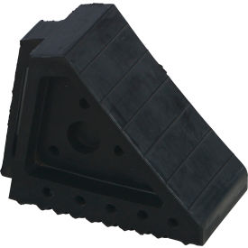 Vestil™ Molded Rubber Wheel Chock with Handle 8"L x 4"W x 6"H