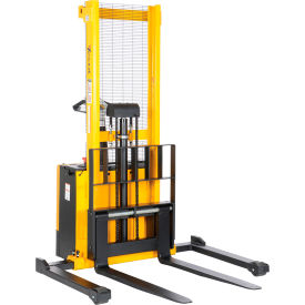Vestil Steel Adjustable Powered Lift Stacker 62" Lift 2000 lb. Capacity 