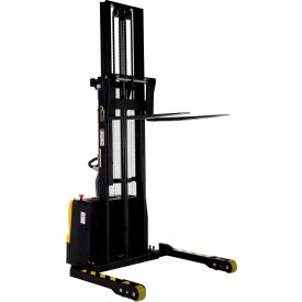 Steel Adjustable Double Mast Stacker 62" Lift, 3000 Lb. Capacity view 2