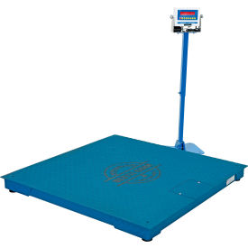 Steel Electronic Digital Floor Scale 48"W x 48"L, 5000 lb. Capacity Blue view 2