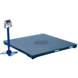 Steel Electronic Digital Floor Scale 60"W x 60"L, 5000 lb Capacity Blue view 2