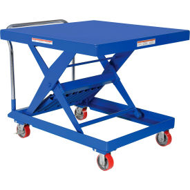 Vestil Steel Auto Hite Cart 42"W x 42"L Platform 2000 lb. Capacity Blue 