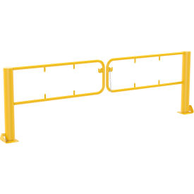 Vestil Steel Swivel Dock Gate Pair for 10 Ft. Door Yellow 