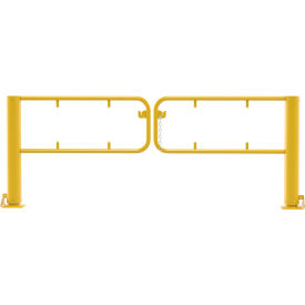 Vestil Steel Swivel Dock Gate Pair for 8 Ft. Door Yellow 