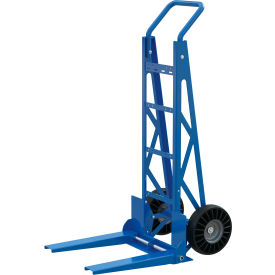 Steel Adjustable Fork Hand Truck, Shock Absorbing Rigid Wheels, 250 lb Capacity view 2