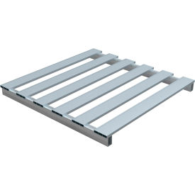 Vestil Manufacturing SKID-2424-A Half Skid Open Deck Pallet, Aluminum, 2-Way Entry, 24" x 24", 4000 Lb Static Capacity image.