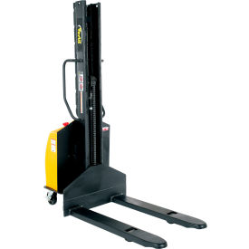 Vestil Steel Narrow Mast Stacker DC Powered 63" Lift 1500 lb. Capacity 