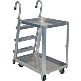 Aluminum Stock Picker with Steel Ladder, 660 lb Capacity, 40"L x 21-7/8"W x 50-3/16"H view 2