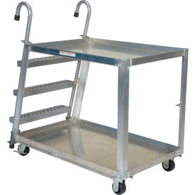 Aluminum Stock Picker with Steel Ladder, 660 lb Capacity, 52"L x 27-7/8"W x 50-3/16"H view 2