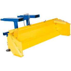 Steel Snow Plow Fork Mounted Push Box, 54-3/8"L x 77"W x 26-13/16"H, Blue/Yellow view 2