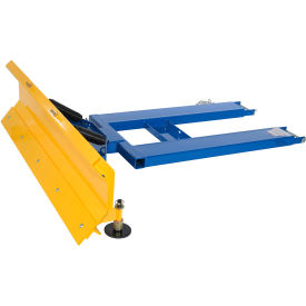 Steel Fork Mount Snow Plow, 72"L x 72"W x 20-11/16"H, Blue/Yellow view 2