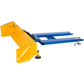 Steel Fork Mount Snow Pusher, 83-13/16"L x 77"W x 20-11/16"H, Blue/Yellow view 2