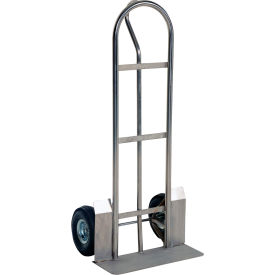 Stainless Steel Heavy Duty P-Handle Truck, Pneumatic Wheels, 600 lb Capacity view 2